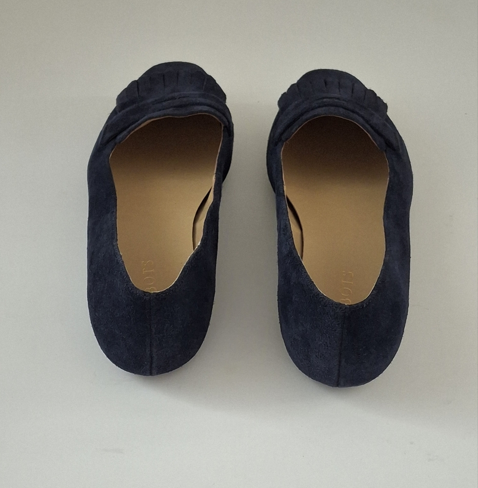 TALBOTS "Becca" Kilte Driving Moccasin Flat Blue Suede - Size  9.5 - Picture 4 of 8